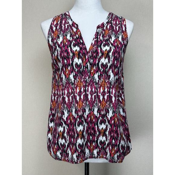 Catos Women’s Size M 1/4 Button Up Sleeveless Blouse Flowy Lightweight - Picture 1 of 10